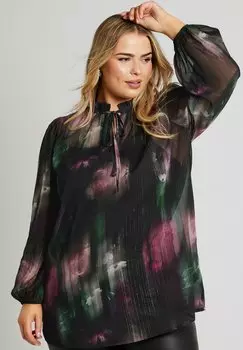 Блуза FLORAL PRINT Yours Clothing, черный