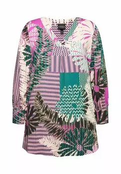 Блуза FLORAL Ulla Popken, зеленый