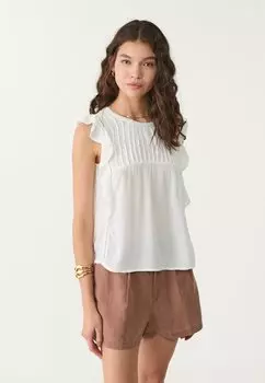 Блуза FLOWING RUFFLED Stradivarius, белый