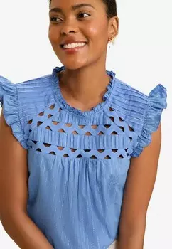 Блуза FLUTTER SLEEVE SHELL REGULAR FIT Love & Roses, синий