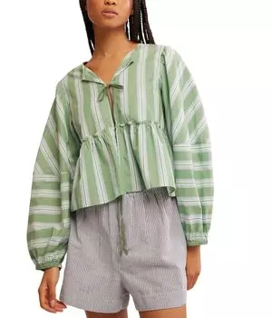 Блуза Free People Brunch Babe Blouse, цвет White Spruce Combo