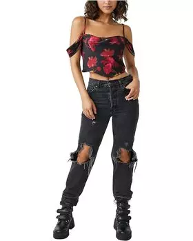 Блуза Free People Cassandra Printed, цвет Black Combo