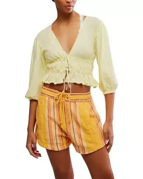 Блуза Free People Lets Go Blouse, цвет Summertime Lemonade