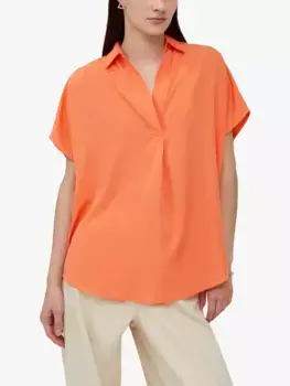 Блуза French Connection Short Sleeve Light Crepe, цвет coral