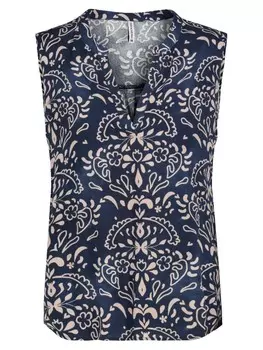 Блуза Fresh Made ntop, цвет dunkelblau/beige