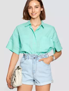 Блуза Freshlions Hemd Valentina, бирюзовый