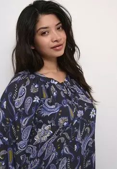 Блуза FRIA Kaffe Curve, черный