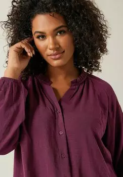 Блуза FRILL NECK Evans, темно-фиолетовый