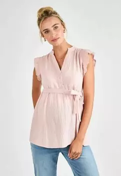 Блуза FRILL SLEEVE TEXTURED JoJo Maman Bb, розовый