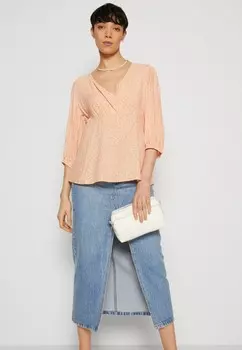 Блуза GATHERED SLEEVE Esprit, оранжевый