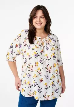 Блуза GEBLMTE Zizzi, белый