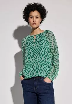 Блуза GEMUSTERTE Street One, зеленый