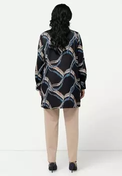 Блуза GEOMETRIC PRINT Ulla Popken, темно-синий