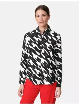 Блуза Gerry Weber Langarm, цвет black/ecru houndstooth small