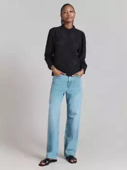 Блуза Ghost Lydie Broderie Cotton, черный