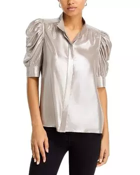 Блуза Gillian Metallic FRAME, серебряный