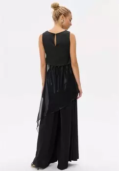 Блуза GLOSSY blue shadow, черный