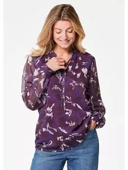 Блуза GOLDNER, цвет beere/gemustert