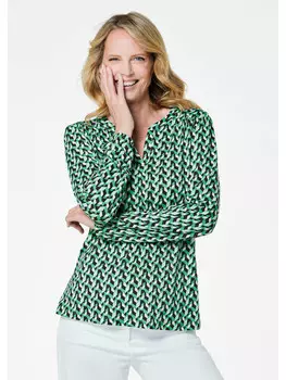 Блуза GOLDNER, цвет grn/gemustert