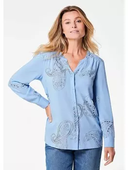 Блуза GOLDNER, цвет hellblau/gemustert