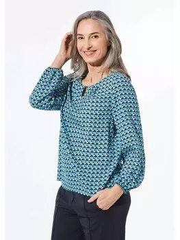 Блуза GOLDNER, цвет marine/gemustert