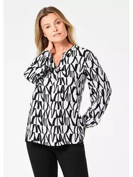 Блуза GOLDNER, цвет schwarz/wei/gemustert