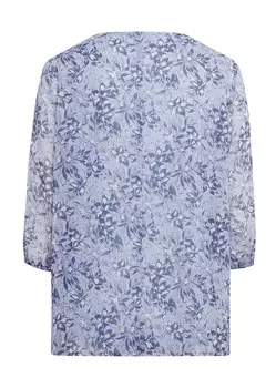 Блуза GOLDNER Druck, цвет taubenblau/marine/geblmt