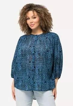 Блуза GRAPHIC 3/4 SLEEVE Ulla Popken, темно-синий