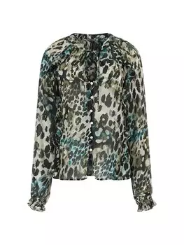 Блуза GUESS, цвет Cyan blue