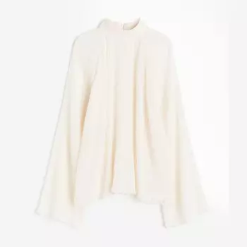 Блуза H&M Oversized Crinkled, белый