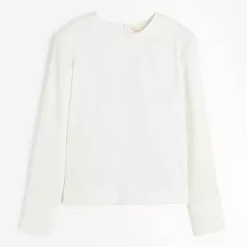 Блуза H&M Shoulder-pad, белый