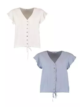 Блуза Hailys 2er Set Kurzarm, цвет wei-blau