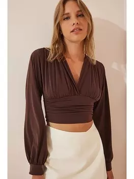 Блуза Happiness Istanbul, коричневый