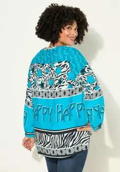 Блуза HAPPY PATTERNS LONG SLEEVES Angel of Style, синий