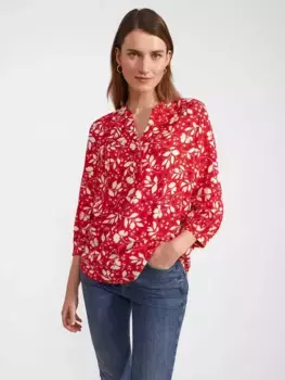 Блуза Hobbs Essie Floral Notch Neck, цвет red/multi