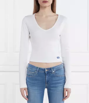 Блуза Hugo Blue Darimina_B Slim Fit, белый
