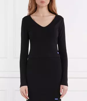 Блуза Hugo Blue Darimina_B Slim Fit, черный