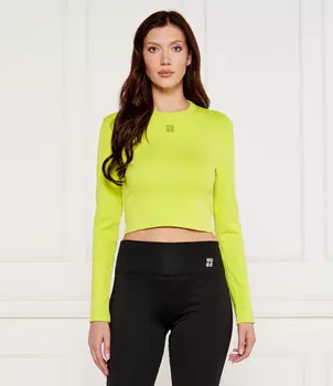 Блуза HUGO DAFILOMENA Cropped Fit, лаймовый