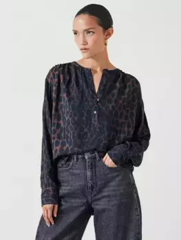 Блуза HUSH Fernanda Leopard Print, разноцветный