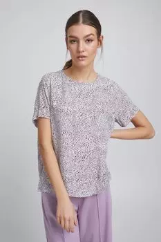 Блуза ICHI Kurzarm, фиолетовый