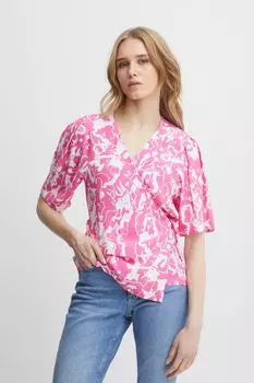 Блуза ICHI Kurzarm IHREGINE S, розовый