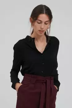 Блуза ICHI Langarm, черный