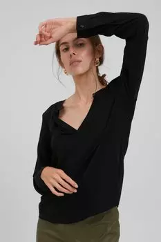 Блуза ICHI Langarm, черный