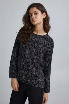 Блуза ICHI Langarm, черный