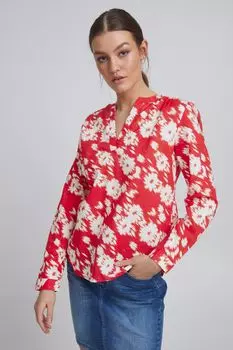 Блуза ICHI Langarm, красный