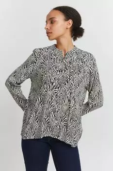 Блуза ICHI Langarm, натуральный