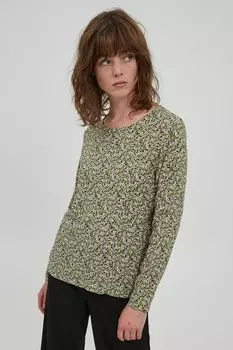 Блуза ICHI Langarm, зеленый