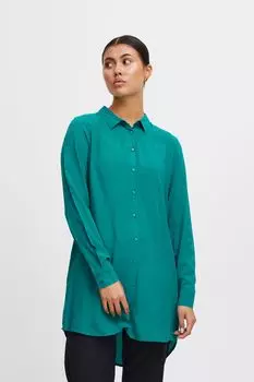 Блуза ICHI Langarm, зеленый