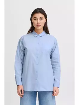 Блуза ICHI Langarmbluse, синий