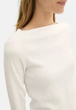 Блуза IN KNITTEROPTIK TOM TAILOR DENIM, кремовый